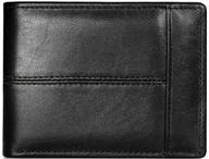 puslan leather bi fold wallet window logo