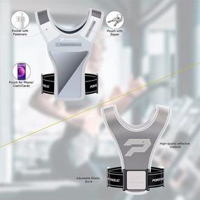 img 3 attached to Enhance Your Running Experience with our Adjustable Waistband Reflective Vest and Phone Holder for Women/Men