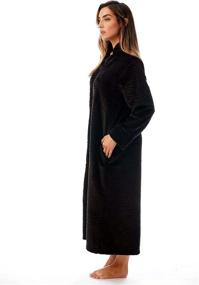 img 2 attached to 🧥 Cozy Plush Zipper Lounger Robe for Women: Feel the Love
