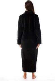 img 1 attached to 🧥 Cozy Plush Zipper Lounger Robe for Women: Feel the Love