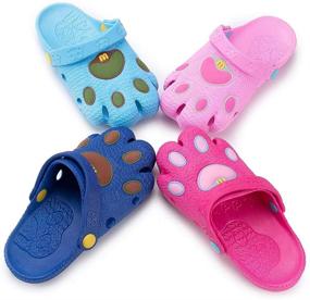 img 3 attached to 👟 Meckior Toddler Backstrap Lightweight Slippers - Comfortable Boys' Shoes