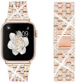 img 4 attached to 🌹 Стильный ремешок для замены на Apple Watch 38 мм / 40 мм в розовом золоте - совместим с iWatch Series 3/2/1