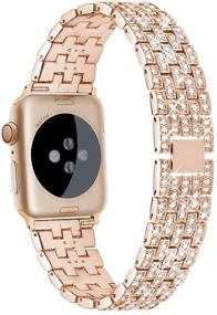 img 2 attached to 🌹 Стильный ремешок для замены на Apple Watch 38 мм / 40 мм в розовом золоте - совместим с iWatch Series 3/2/1