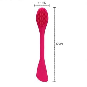 img 3 attached to 🧖 Premium Double-Ended Silicone Face Mask Brush - Soft Facial Mud Mask Applicator and Body Lotion Butter Tool Set (2PCS)