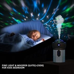 img 2 attached to 🌟 SHUYUNI Kids & Baby Bedroom Humidifiers, 630ml Cool Mist High Capacity, 6-Color Starry Night Light 360° Rotation Projector, Whisper-Quiet, Waterless Auto-Off, BPA Free, Christmas Gift