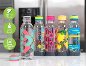 img 2 attached to 💧 Reduce WaterWeek Reusable Water Bottle Set, 20oz - Plastic Reusable Water Bottle Set of 5 with Fridge Tray - BPA-Free, Leak Proof Twist Off Cap - Blissful Hydration Solution