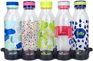 💧 reduce waterweek reusable water bottle set, 20oz - plastic reusable water bottle set of 5 with fridge tray - bpa-free, leak proof twist off cap - blissful hydration solution logo