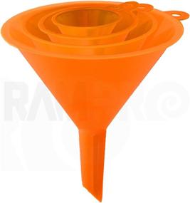 img 3 attached to 🍊 RAM-PRO 4-Piece Bright Orange Plastic Funnel Set: Effortless Liquids & Dry Goods Transfer, Wide-Mouth Design