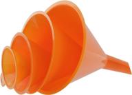 🍊 ram-pro 4-piece bright orange plastic funnel set: effortless liquids & dry goods transfer, wide-mouth design logo