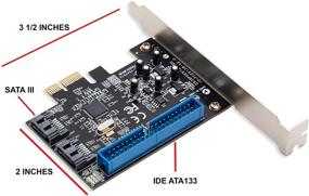 img 2 attached to 🚀 IO CREST SI-PEX40059: Высокоскоростная карта PCIe с 2 портами SATA 6Gbps и 1 портом ATA133 IDE - улучшенная производительность передачи данных!