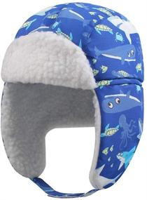img 4 attached to Warm Waterproof Trapper Hat for Baby and Toddler Boys and Girls - Ushanka Fleece Beanie Hats for 6 months to 6 years old