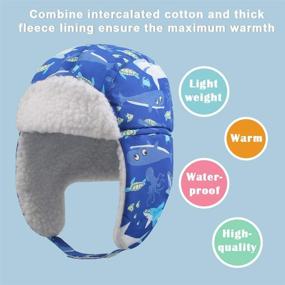 img 1 attached to Warm Waterproof Trapper Hat for Baby and Toddler Boys and Girls - Ushanka Fleece Beanie Hats for 6 months to 6 years old