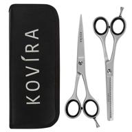 💇 kovira professional hair cutting scissor set - 6.5 inch length - razor sharp hairdressing scissors and thinning shears - stainless steel barber set for haircuts at home logo