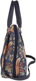 img 2 attached to Stylish Signare Tapestry Handbag - Millie Fleur Rabbit and Squirrel Blue (CONV-FORE)