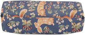 img 1 attached to Stylish Signare Tapestry Handbag - Millie Fleur Rabbit and Squirrel Blue (CONV-FORE)