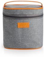 🖌️ arrtx grey canvas zipper marker pen handbag - large capacity stationery case for school supplies logo