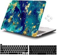 🔍 icasso macbook pro 13 inch case 2016-2020 release - gold marble: hard shell cover with keyboard protector compatible for a2338m1/a2159/a1989/a1706/a1708 macbook pro 13 inch logo