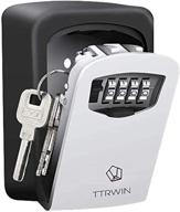 🔒 ttrwin security key lock box: wall mounted, weather resistant, holds up to 5 keys - portable zinc alloy spare key safe box логотип