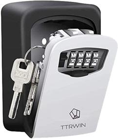 img 4 attached to 🔒 TTRWIN Security Key Lock Box: Wall Mounted, Weather Resistant, Holds up to 5 Keys - Portable Zinc Alloy Spare Key Safe Box