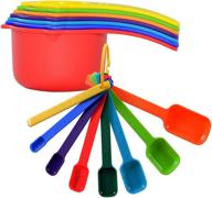 15-piece set of dotinghux measuring 🌈 cups and spoons in various vibrant colors logo