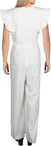 img 1 attached to 👗 Calvin Klein Flutter Sleeve Jumpsuit for Women's Clothing - Jumpsuits, Rompers & Overalls