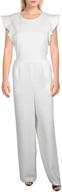 👗 calvin klein flutter sleeve jumpsuit for women's clothing - jumpsuits, rompers & overalls logo