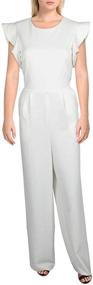 img 2 attached to 👗 Calvin Klein Flutter Sleeve Jumpsuit for Women's Clothing - Jumpsuits, Rompers & Overalls