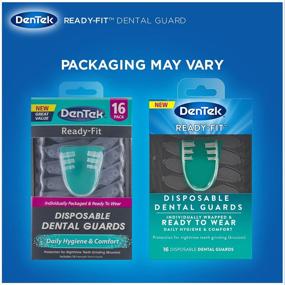 img 3 attached to 🦷 16 Count Pack of 1 DenTek Ready-Fit Disposable Dental Guards for Nighttime Teeth Grinding - Clear/No Color