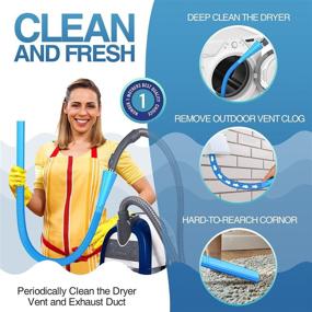 img 3 attached to 🧹 Dryer Vent Cleaner Kit: Powerful V1 Vacuum Attachment for Quick Lint Removal - Multiple Combinations for Effective Dryer Vent Cleaning