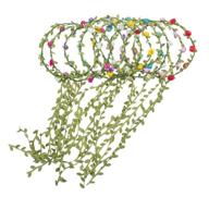 awaytr bohemia flower crown headband - women girl fashion green leaves ribbon garland floral headpiece for wedding party photography (a-mixed color-9pcs): stylish floral headbands for stunning wedding and photography looks logo