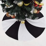 🎄 gireshome 36-inch patchwork black and white polar fleece lollipop design christmas/halloween tree skirt - xmas tree decoration merry christmas supplies - christmas decoration logo