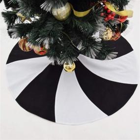 img 4 attached to 🎄 Gireshome 36-inch Patchwork Black and White Polar Fleece Lollipop Design Christmas/Halloween Tree Skirt - Xmas Tree Decoration Merry Christmas Supplies - Christmas Decoration