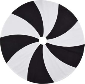 img 3 attached to 🎄 Gireshome 36-inch Patchwork Black and White Polar Fleece Lollipop Design Christmas/Halloween Tree Skirt - Xmas Tree Decoration Merry Christmas Supplies - Christmas Decoration