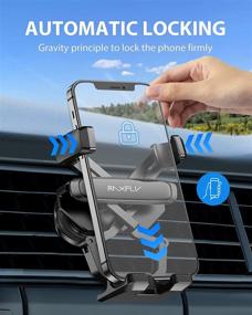 img 3 attached to 📱 RAXFLY Car Phone Holder Mount - Updated Gravity Air Vent Cell Phone Holder for 4-6.9 Inches Smartphone - Hands-Free & Secure Auto Lock