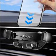 📱 raxfly car phone holder mount - updated gravity air vent cell phone holder for 4-6.9 inches smartphone - hands-free & secure auto lock logo