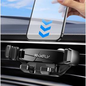 img 4 attached to 📱 RAXFLY Car Phone Holder Mount - Updated Gravity Air Vent Cell Phone Holder for 4-6.9 Inches Smartphone - Hands-Free & Secure Auto Lock