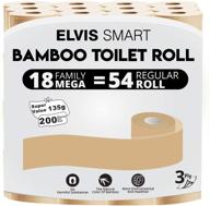 🧻 elvissmart ultra soft bamboo toilet paper - 200 sheets/roll for premium comfort and durability - 3600 total bath tissue rolls logo