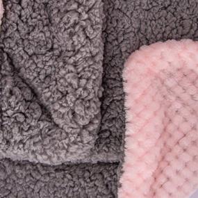 img 1 attached to 🐾 Warm and Soft Fuzzy Dog and Cat Blanket - Plush Fleece Receiving Blankets for Pet Beds, Couch, Sofa, Travel, and Outdoor, Camping - Baby Pink (24" x 32")