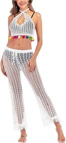 img 1 attached to Blingfit Womens Harem Trousers Chiffon Women's Clothing for Swimsuits & Cover Ups