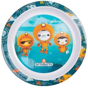 img 2 attached to 🍽️ Набор посуды для кормления Octonauts на 5 предметов для детей и малышей - тарелка, чашка, кубок, вилка и ложка - прочный, безопасный для посудомоечной машины, не содержащий БПА.