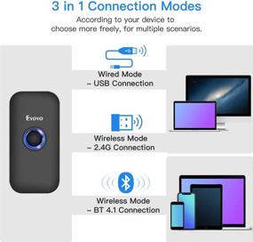 img 2 attached to 📱 Eyoyo Mini CCD Bluetooth Barcode Scanner - 3-in-1 Bluetooth, USB & 2.4 Wireless Bar Code Reader - Portable Image Scanner for 1D Screen Scanning - Compatible with iPad, iPhone, Android Phones, Tablets PC