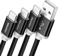 🔌 10ft usb c cable [3-pack], cleefun fast charging type c charger cord nylon braided compatible with samsung galaxy s21 s20 s10e s10 s9 s8 plus, note 20 10 9, a10e a11 a20 a21 a51 a50, lg g8 g7 g6 - improved seo логотип