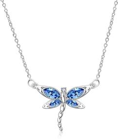 img 4 attached to 🐉 Splendid Sterling Silver Dragonfly Necklace – Perfect Dragonfly Jewelry Gift for Her!