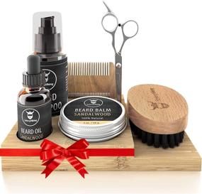 img 4 attached to 🎁 Complete Striking Viking Beard Grooming Kit: Beard Care Oil, Balm, Shampoo, Comb, Brush, Scissors - Perfect Gift for Men, Him, Dad!