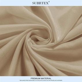 img 1 attached to 🛏️ subrtex Bed Skirt Easy Fit: Adjustable Elastic Belt, 15/16 Inch Drop, Dust Ruffle, Elegant Silky Smooth Microfiber - Sand, Queen
