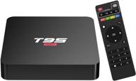 t95super android 10.0 tv box - 2gb ram, 16gb rom, quad-core processor, 4k media player with wifi 2.4ghz support logo