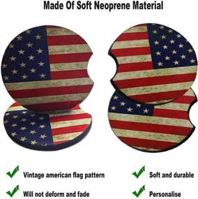 img 3 attached to Aootf Coasters Patriotic Absorbent Accessories Interior Accessories