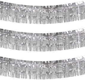 img 4 attached to Metallic Fringe Garland Silver Tassel