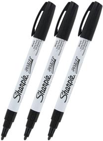 img 1 attached to 🖊️ Sharpie Fine Point Paint Markers [Set of 3], Black - Permanent & Quick Drying