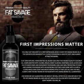 img 2 attached to 🧔 Fat Savage Beard Oil & Conditioner for Men - Premium Masculine Scent - All-Natural Moisturizer with Argan & Jojoba - Prevents Itching & Flaking - Softens & Strengthens Beards and Mustaches - Expert Review